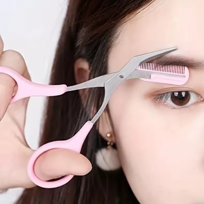 Electric Razor - Tijeras Seguras para Cejas con Peine,