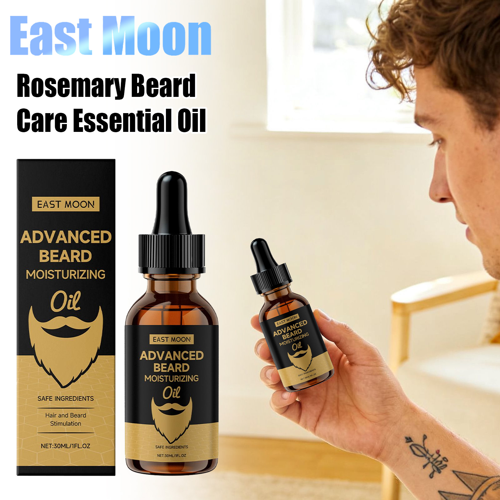 Beard Oil - Aceite para Barba East Moon Rosemary,