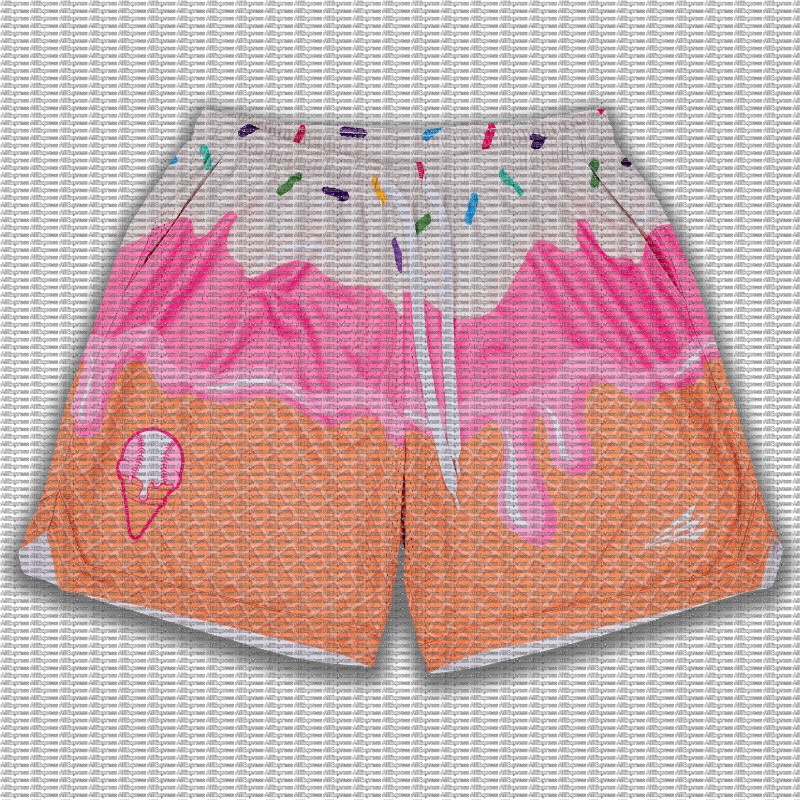 Shaving Cream - Pantalones cortos con estampado completo de