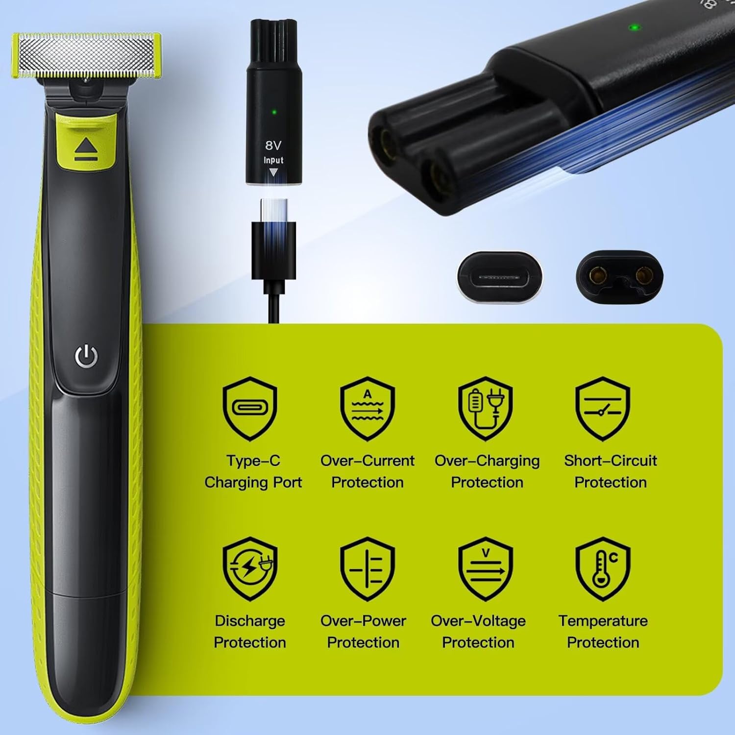 Adaptador de Carga Tipo-C 8V H - Electric Razor reseña y precio