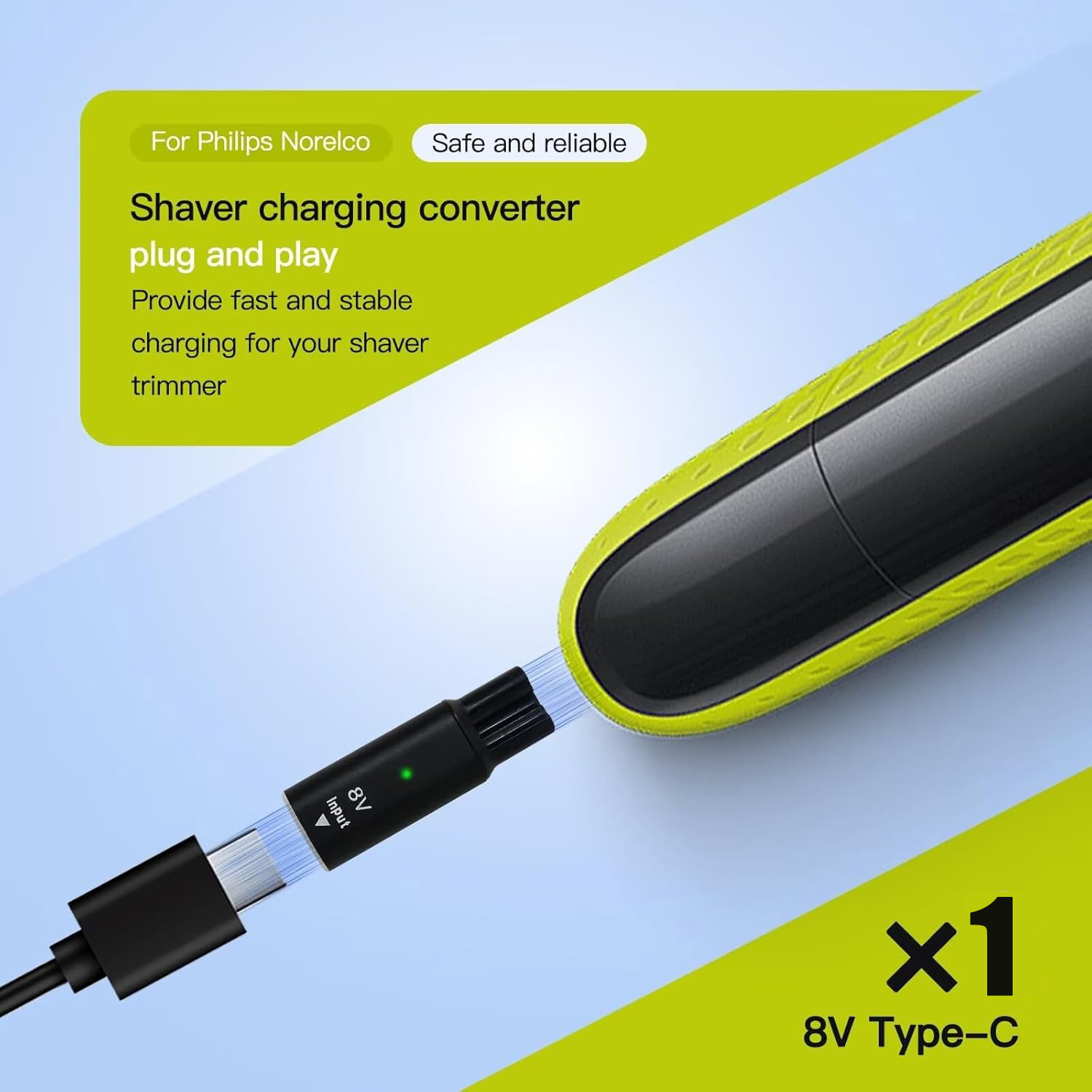 Adaptador de Carga Tipo-C 8V H - Electric Razor reseña y precio