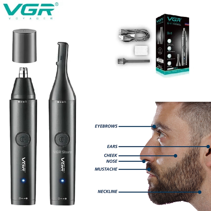 VGR-cortador de pelo de nariz  - Beard Trimmer reseña y precio
