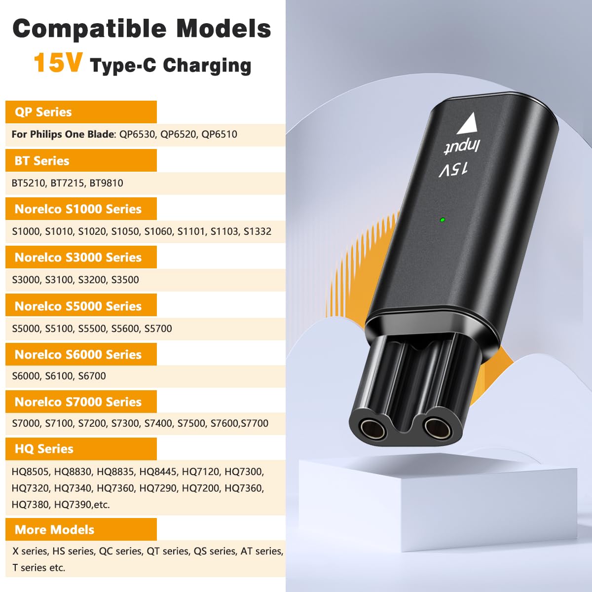 Adaptador de Carga Mini USB-C  - Electric Shaver Rotary reseña y precio